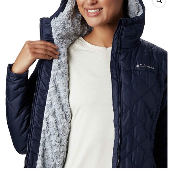 Columbia Womens Copper Crest Hooded Jacket Dark Nocturnal - Picture 5 of 8